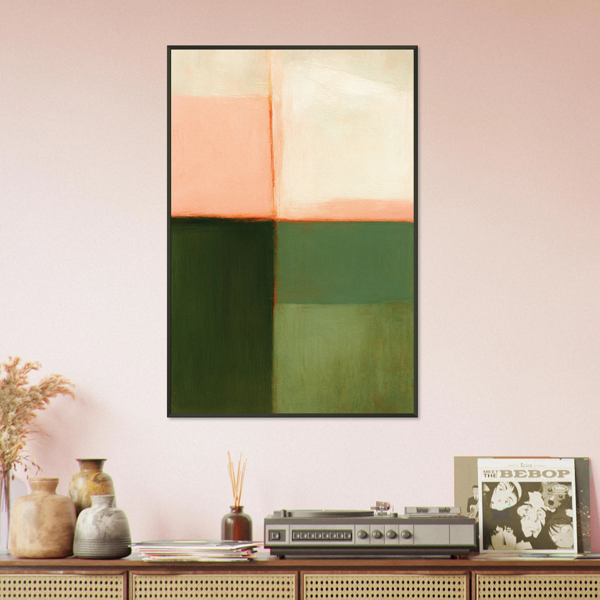 Calming Color Blocks – Metal Framed Abstract Poster Gift - - Metal Framed Posters