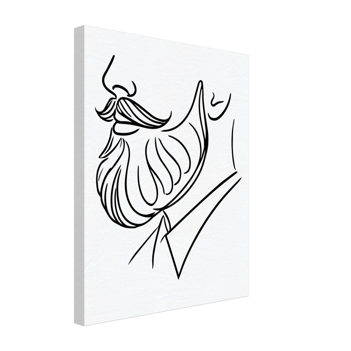 Gentleman's Profile - The Art of a Bearded Muse - - Canvas Prints