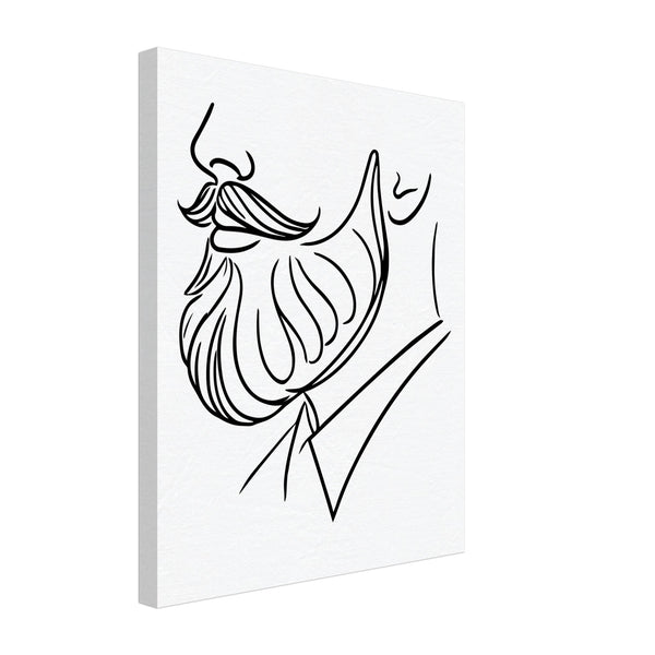 Gentleman's Profile - The Art of a Bearded Muse - - Canvas Prints