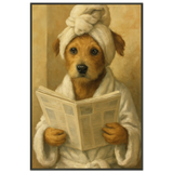 Charming Spa Dog Metal Framed Poster – Gift of Joy - - Metal Framed Posters