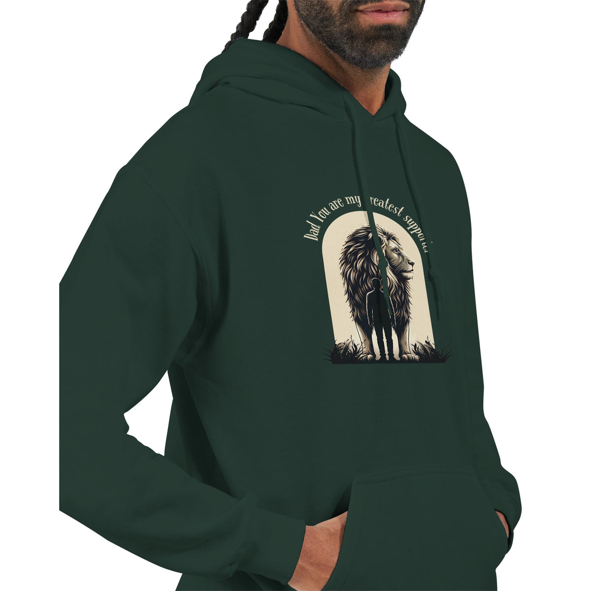 Serenity & Love - The Father-Child Connection - Forest Green - Hoodies