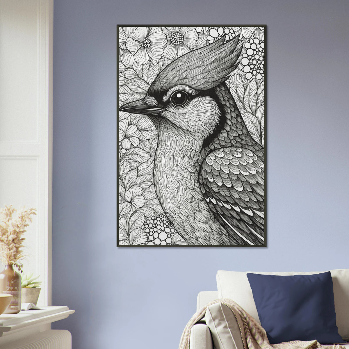 Song of Serenity – Bird Metal Framed Poster Gift - - Metal Framed Posters