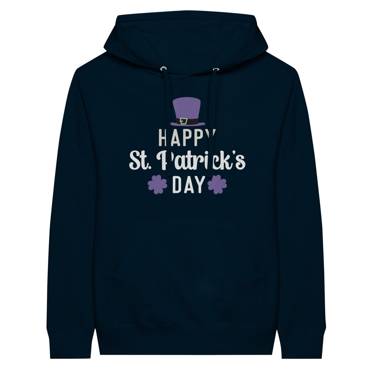 Celebrate in Style - Happy St. Patrick's Day - Premium Unisex Hoodie - Navy - Unisex Hoodies