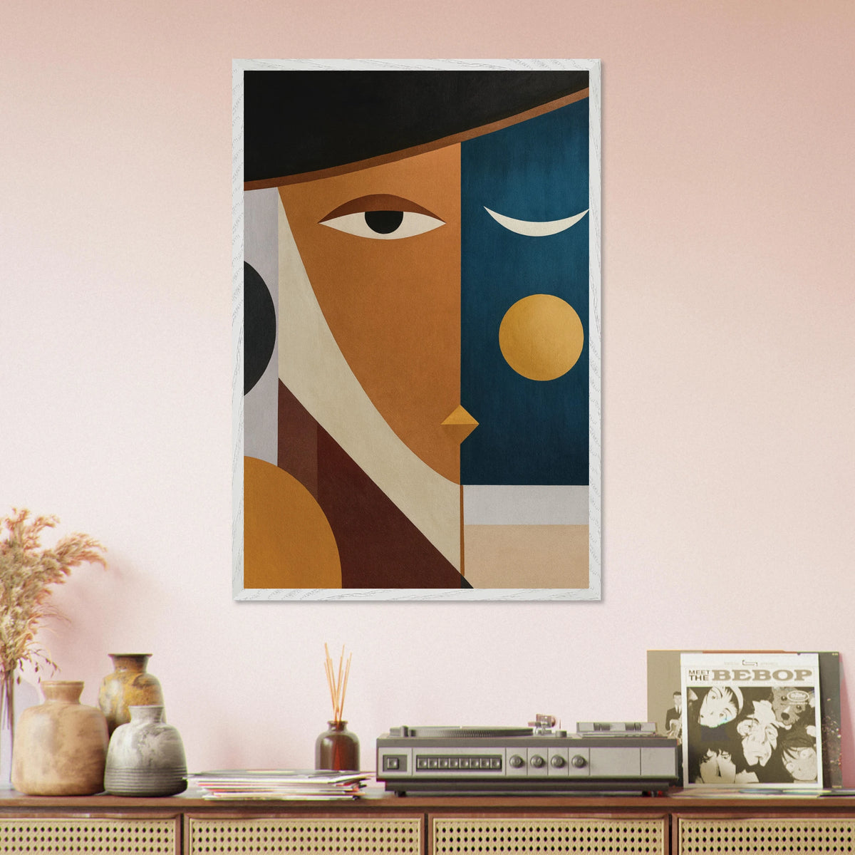 Modern Muse – Abstract Wooden Framed Poster Gift - - Wooden Framed Posters
