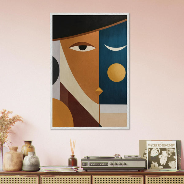 Modern Muse – Abstract Wooden Framed Poster Gift - - Wooden Framed Posters