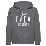 Viva Cada Momento - Embrace Every Moment with our Premium Hoodie - Charcoal Heather - Print Material