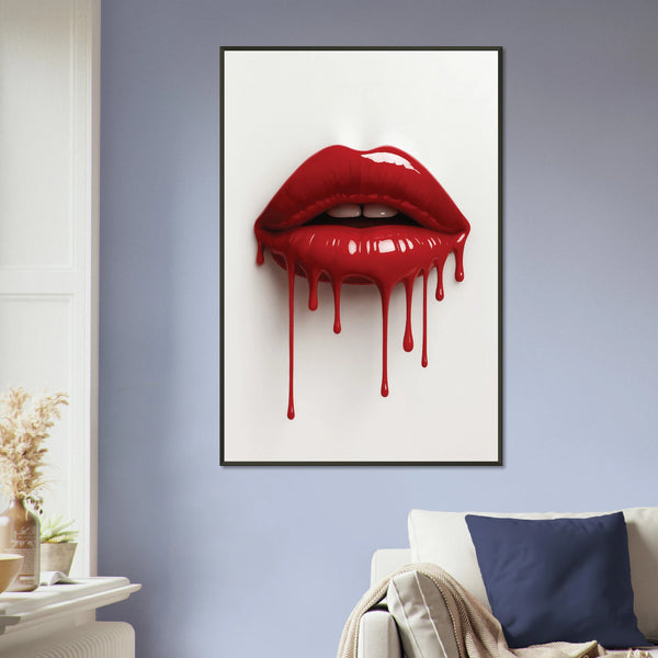 Crimson Desire – Modern Metal Framed Poster Gift - - Metal Framed Posters
