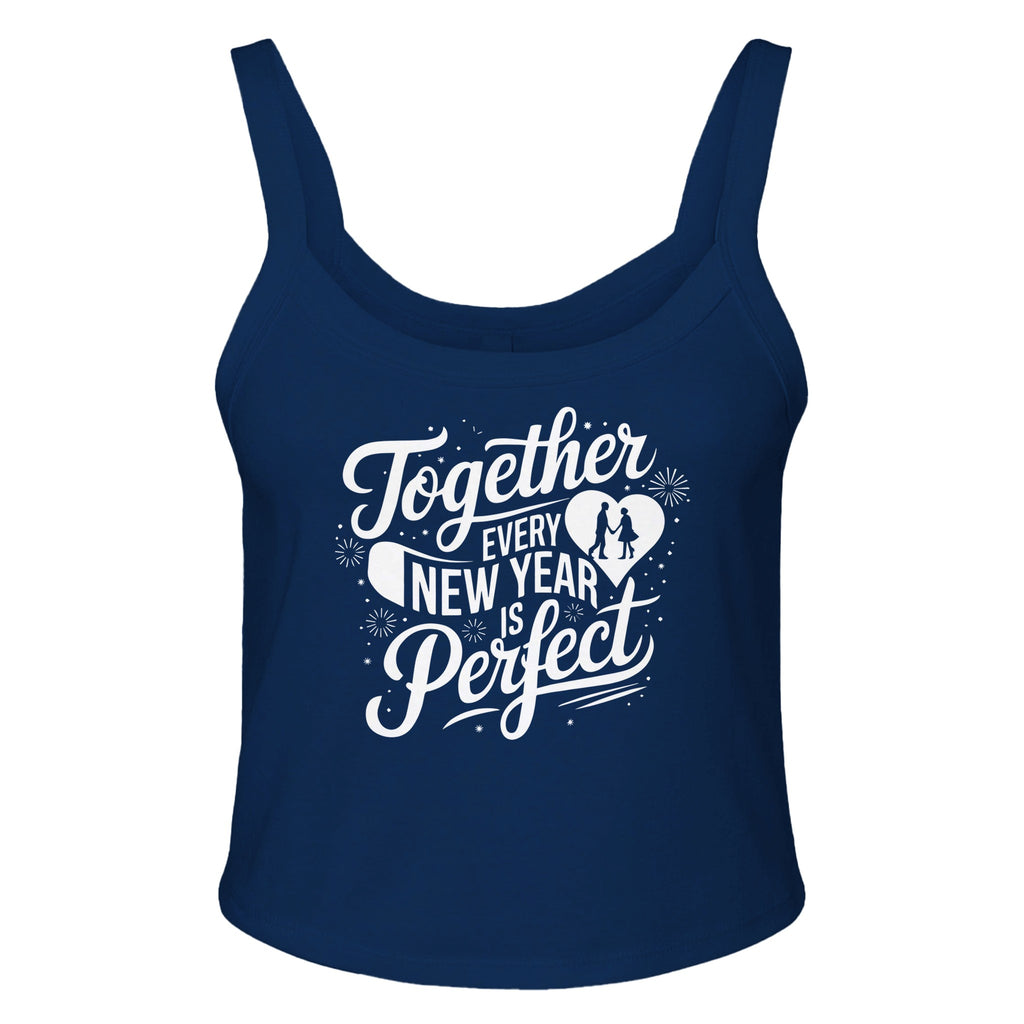 New Year's Eve Love - A Perfect Start - solid navy blend - Scoop Tank