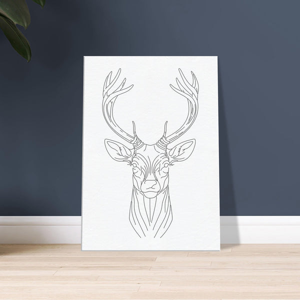 Graceful Stag - Minimalist Canvas Art - 50x70 cm 20x28″ - Canvas Prints