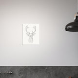 Majestic Stag - Fine Line Elegance - - Posters