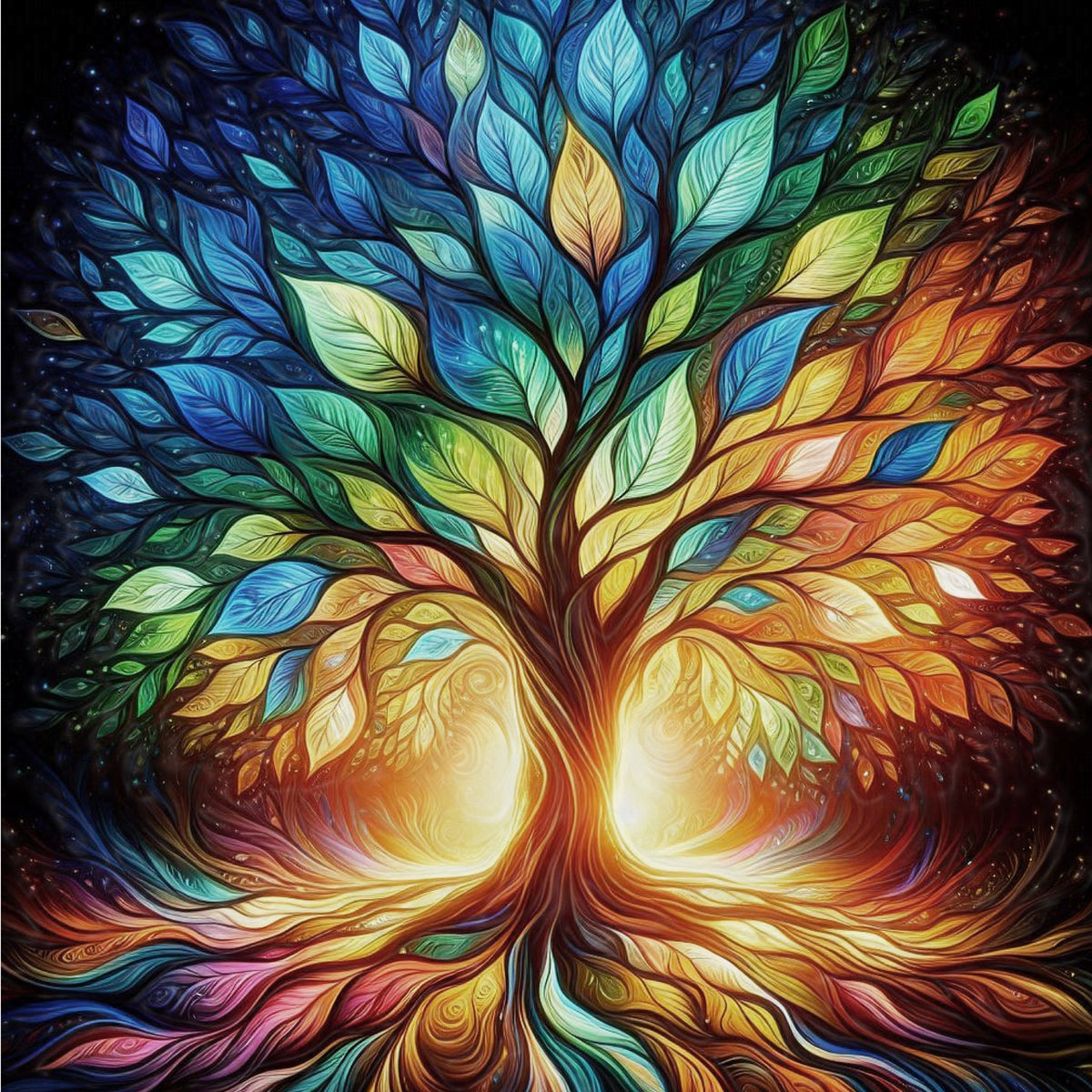 Eternal Radiance Tree Art - - Framed Posters