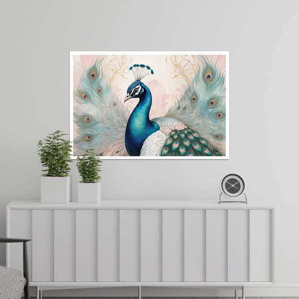 Opulence in Feathers - Peacock Delight - 24x36 - Framed Posters