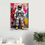 Wooden Framed Poster – Astronaut Art for Big Thinkers - White frame - Wooden Framed Posters