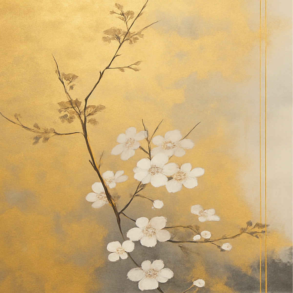 Golden Serenity & Moonlit Mist – Framed Wall Art Duo - - Framed Posters