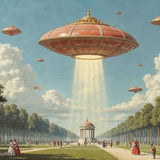 Vintage Visions of UFOs - - Framed Posters