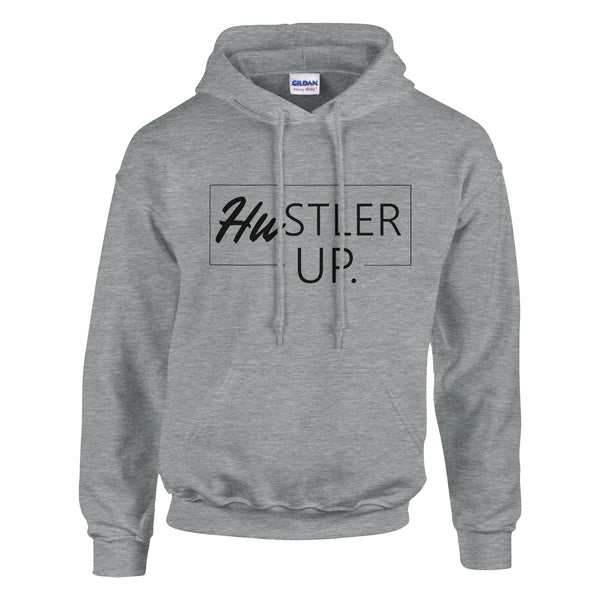 HUSTLER UP - Elevate Your Ambition - Ash - Hoodies