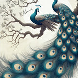 Peacock Elegance on Display - - Framed Posters