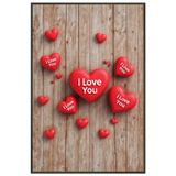 Heartfelt Words - I Love You Framed Poster - - Metal Framed Posters