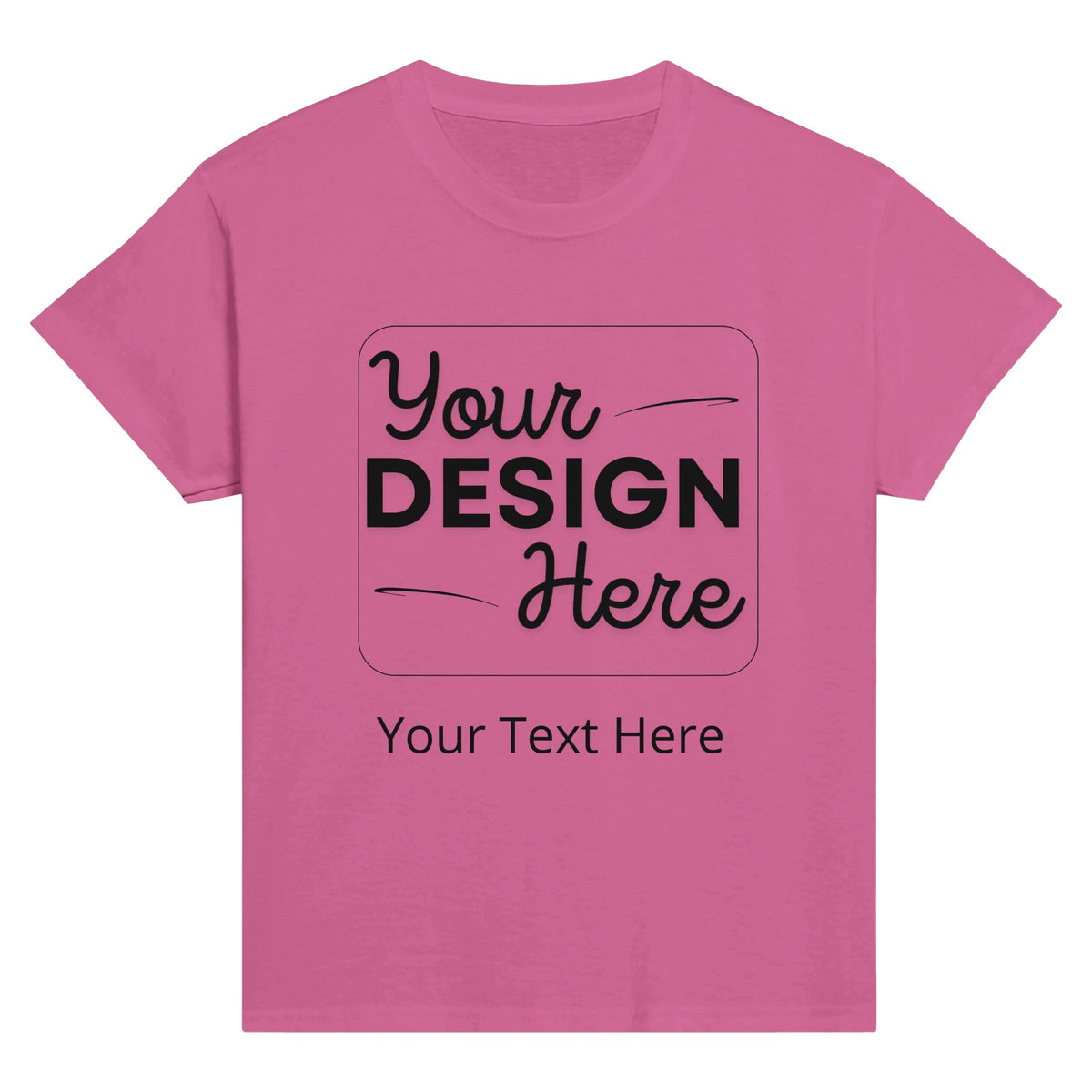 Soft and Stylish - Kids' Classic Crewneck Tee - Azalea - T.shirts