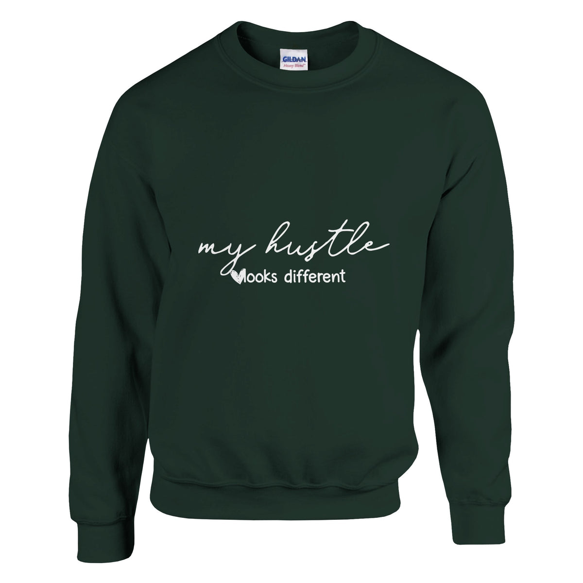 Diverse Endeavors - My Hustle Looks Different Apparel - Forest Green - Crewneck Sweatshirts