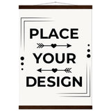 Elevate Your Space - Customizable Premium Matte Paper Poster with Hanger - A2 (42 x 59.4 cm) Dark wood wall hanger - Wooden Framed Posters