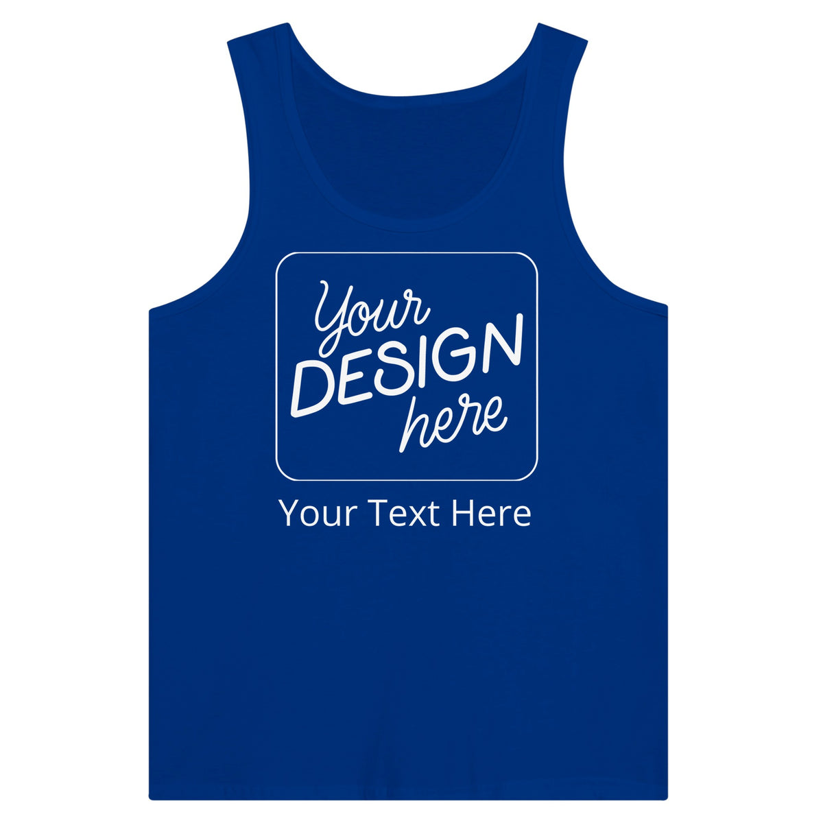 Stay Cool and Comfy - The Ultimate Customizable Unisex Tank Top - True Royal - Print Material