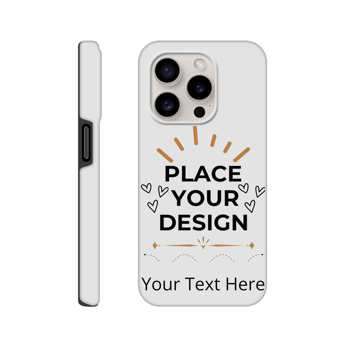 Ultimate Protection - The Perfect Customizable iPhone Tough Case - iPhone 15 Pro - Print Material