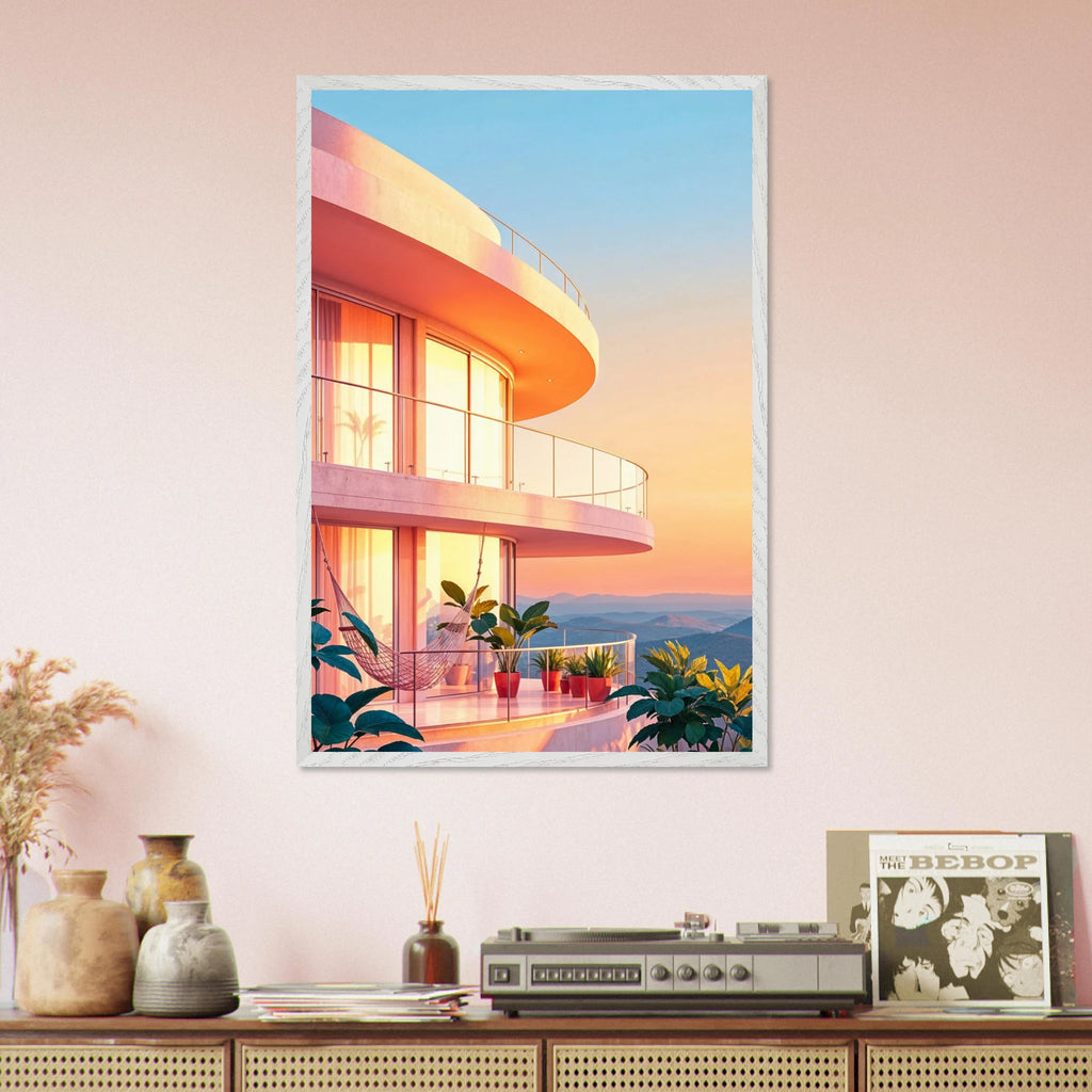 Golden Hour Escape – Framed Poster - White frame - Wooden Framed Posters