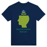 Wear Your Support - Mental Health Matters T-Shirt - Navy - Print Material