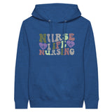 Heartfelt Nursing Life Premium Unisex Pullover Hoodie - Heather Royal - Print Material