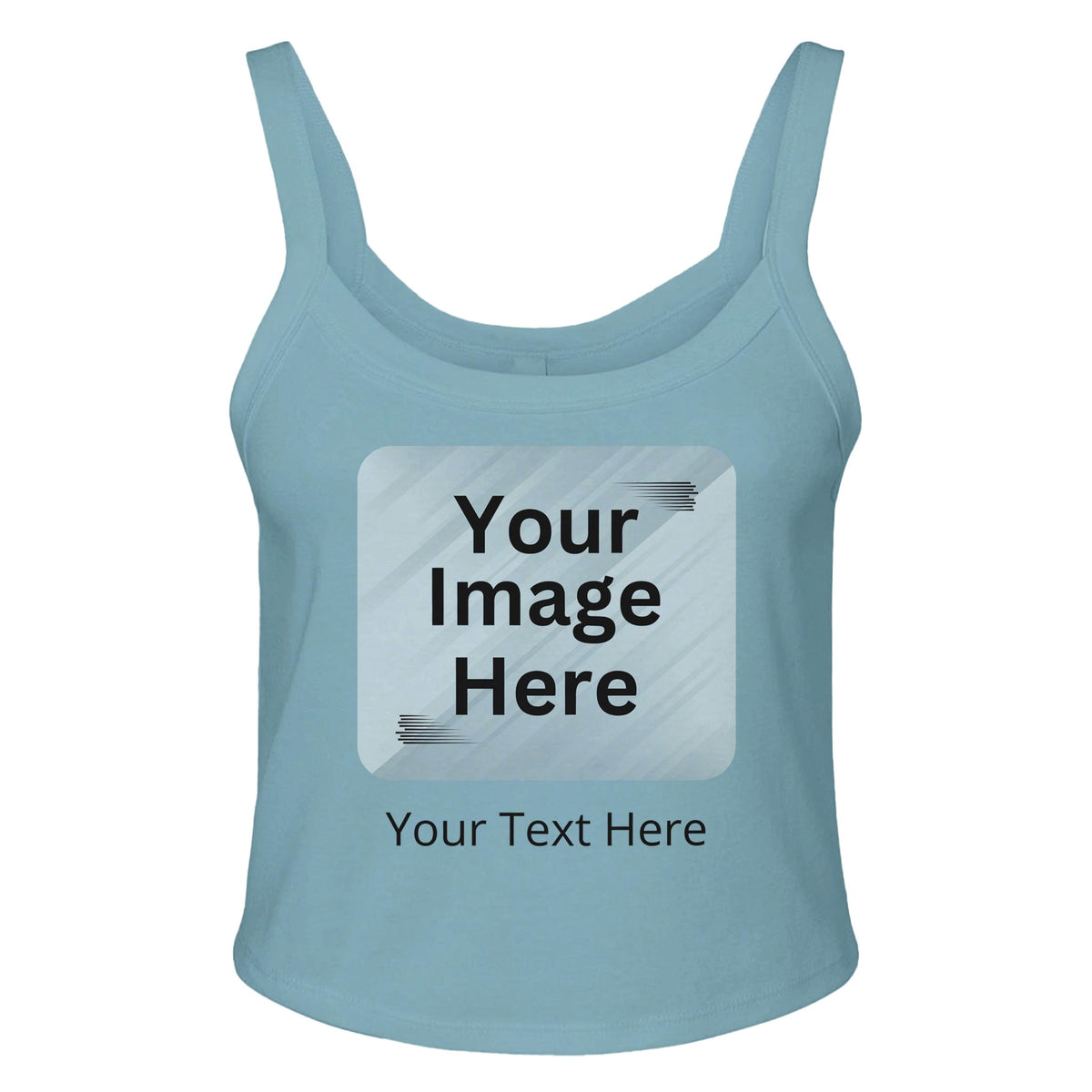 Modern Style - The Perfect Customizable Scoop Tank for Every Occasion - sld baby blu bln - Tank Tops