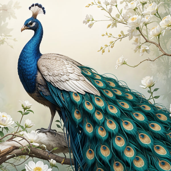 Bloom and Feather Elegance - - Posters