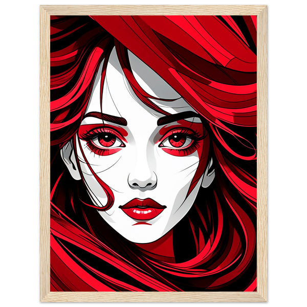 Red Passion - Art That Speaks - 30x40 cm 12x16″ Wood frame - Framed Poster