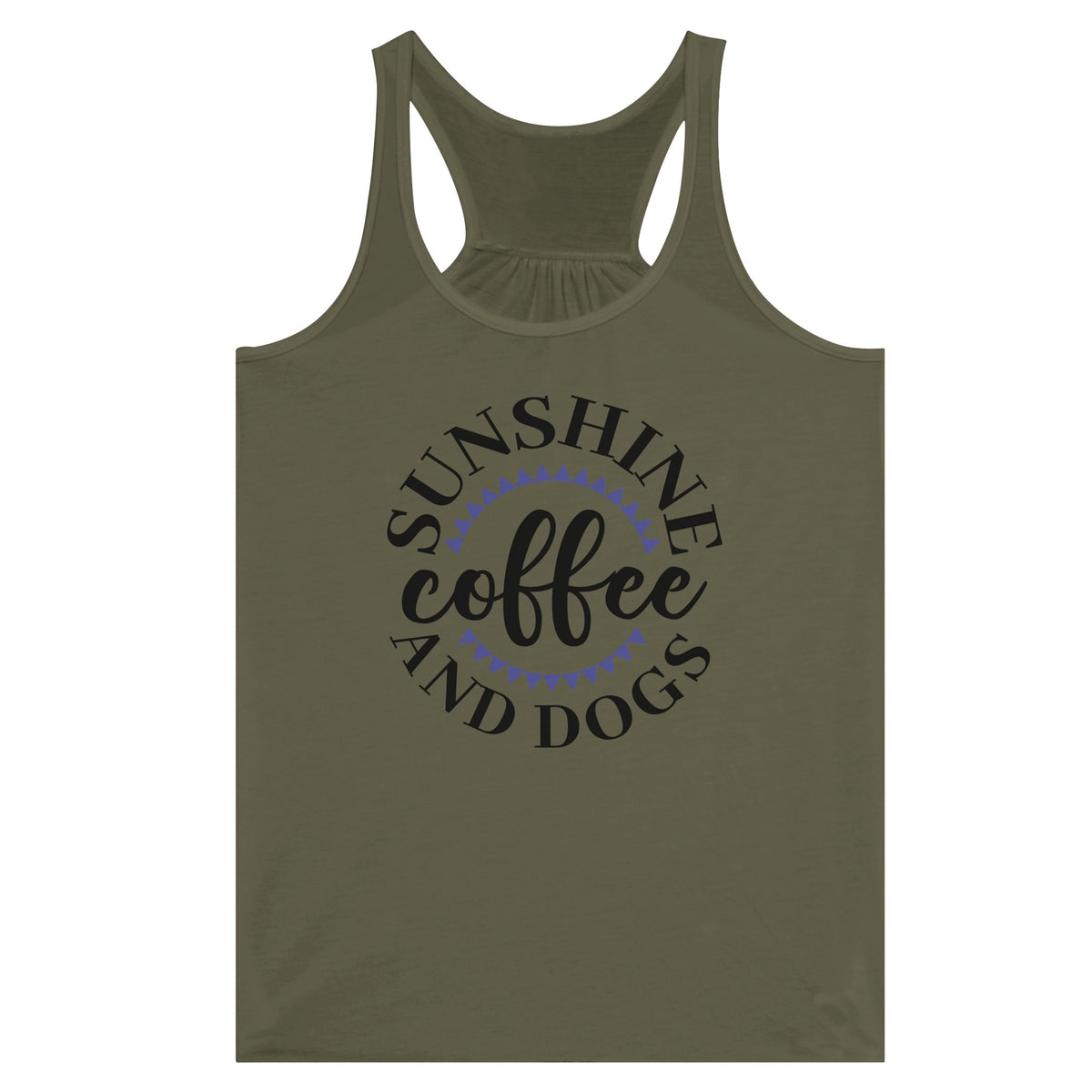 Sunshine Trio - Coffee, Canines, Contentment - Military Green - Print Material