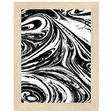 Black & White Swirl - Premium Matte Framed Poster - 15x20 cm 6x8″ Wood frame - Metal Framed Posters