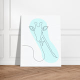 Canvas Grace - Giraffe Line Art Masterpiece - - Canvas Prints