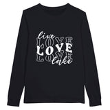 Heartfelt Lakeside Vibes - 'Live LOVE lake' Shirt - Dark Gray - Sweatshirt