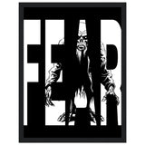 Embrace Fear - Bold Horror Art - 30x40 cm 12x16″ Black frame - Wooden Framed Posters