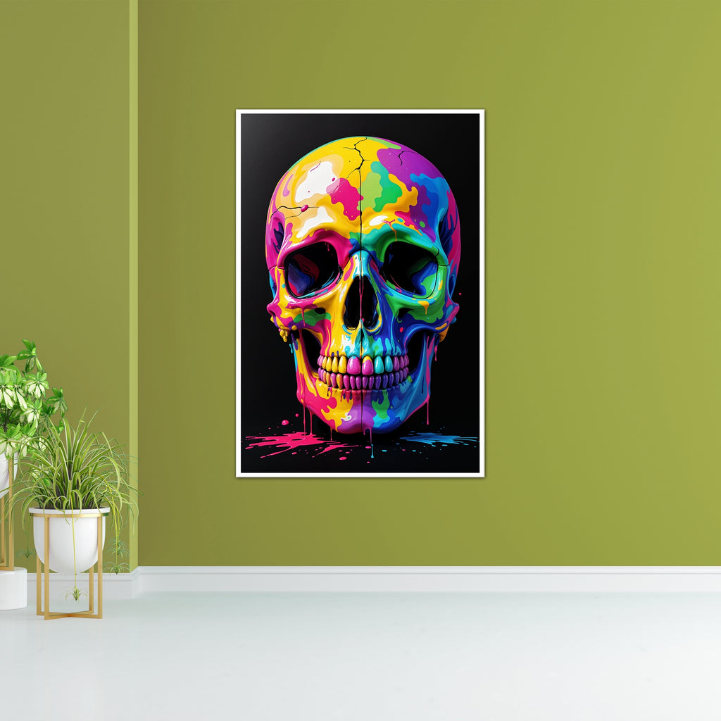 Color Explosion - Skull Edition - 24x36 - Framed Posters