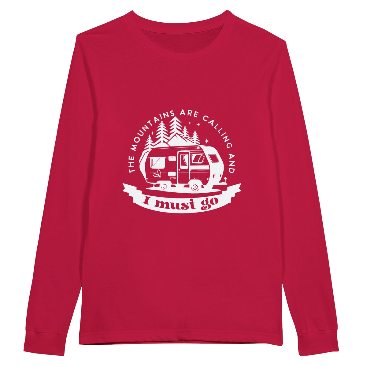 Seeking Solace in the Mountains - Heavyweight Shirt - Red - Sweatshirt