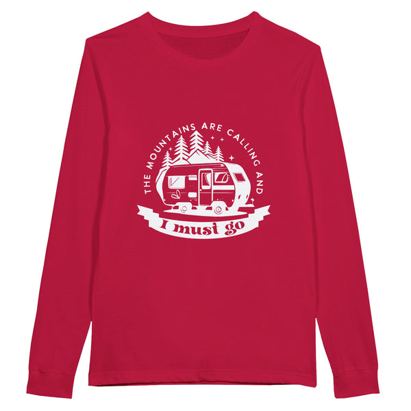 Seeking Solace in the Mountains - Heavyweight Shirt - Red - Sweatshirt