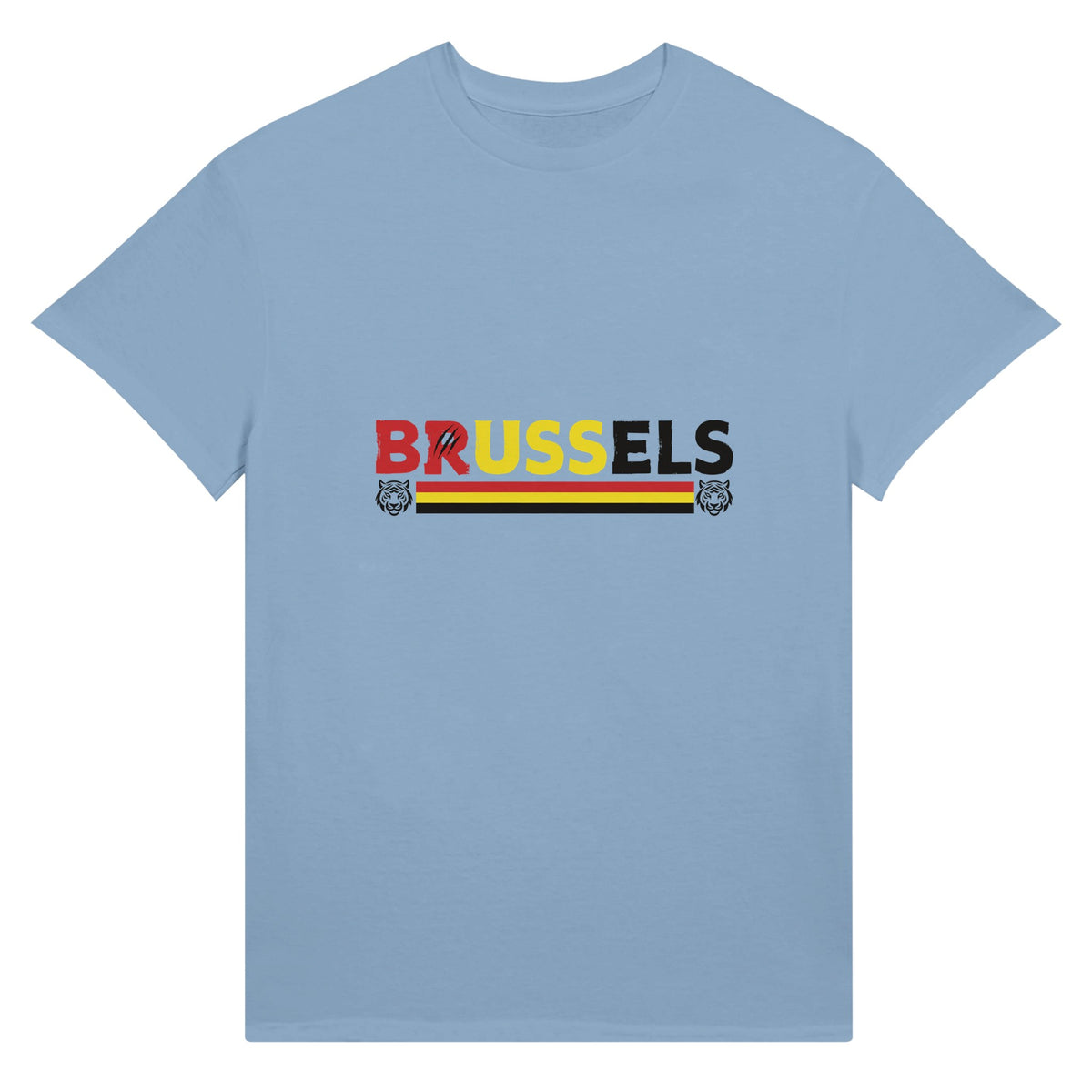 Brussels Vibes - Bold and Colorful Tee - Light Blue - T-shirts