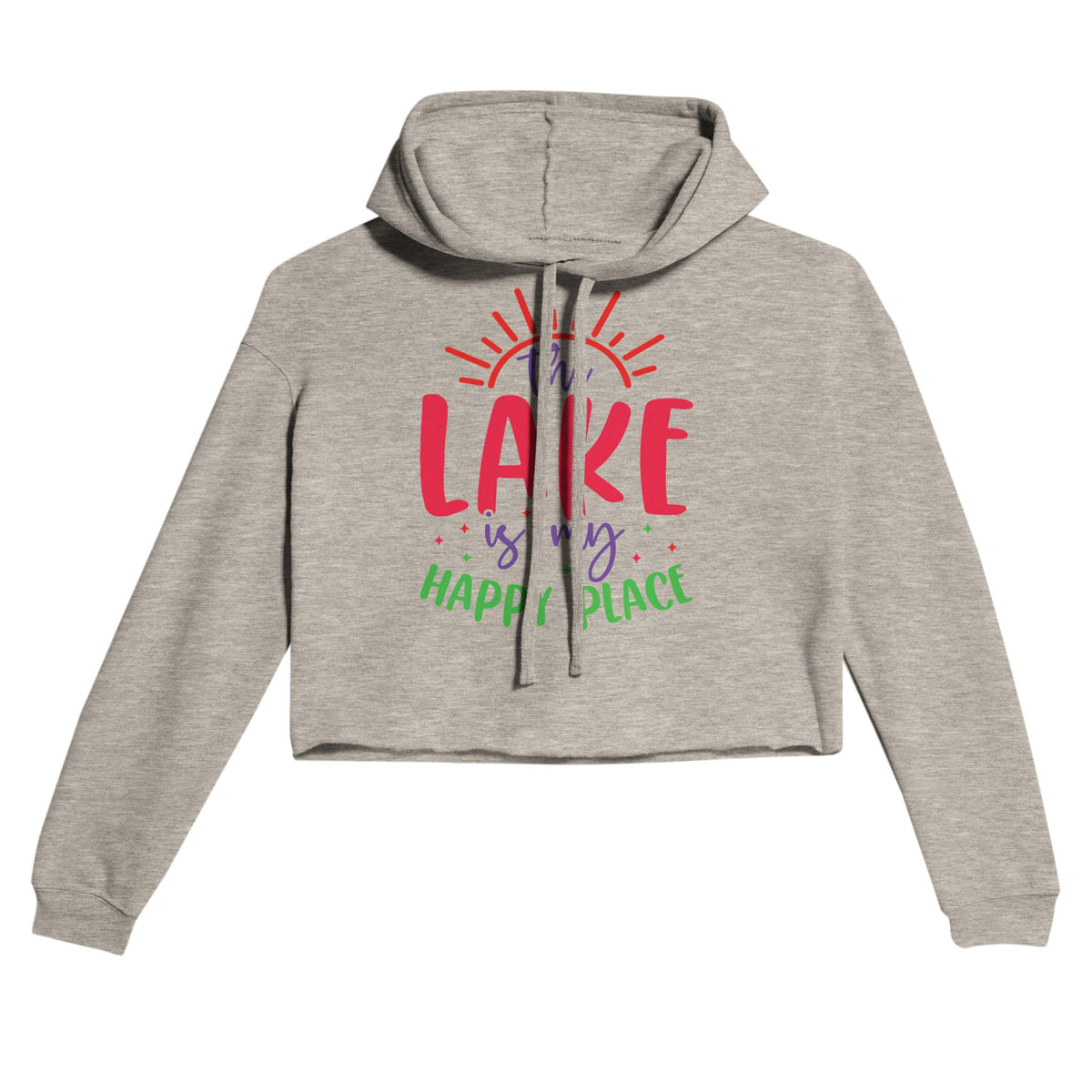 Lakeside Serenity - Your Happy Place Hoodie - Heather Dust - Hoodies