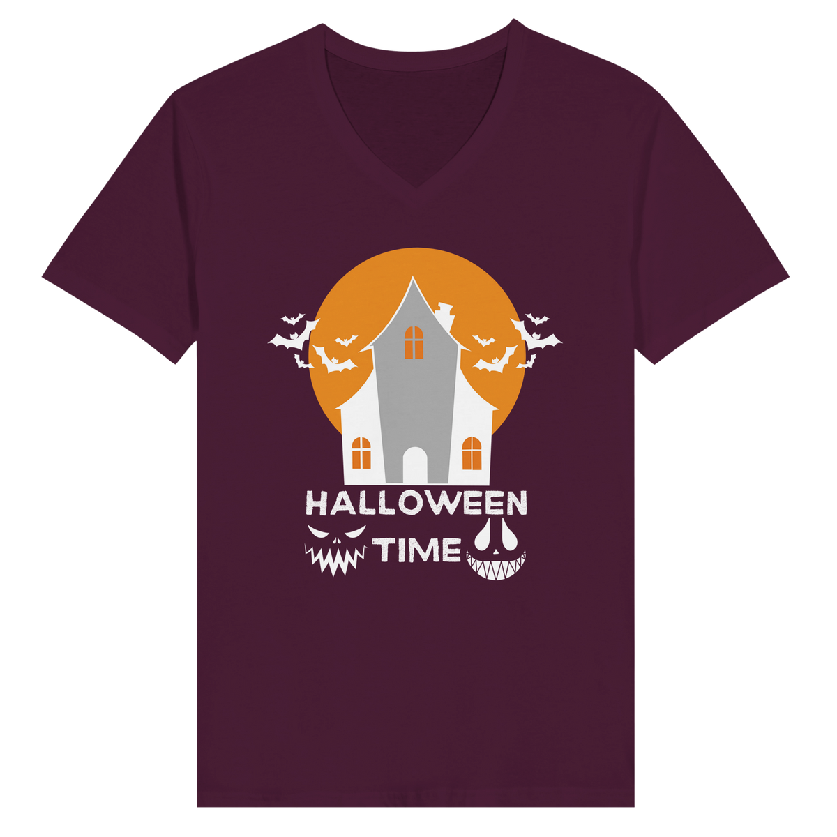 Ride into Memories - Halloween Time Tee - Maroon - Print Material