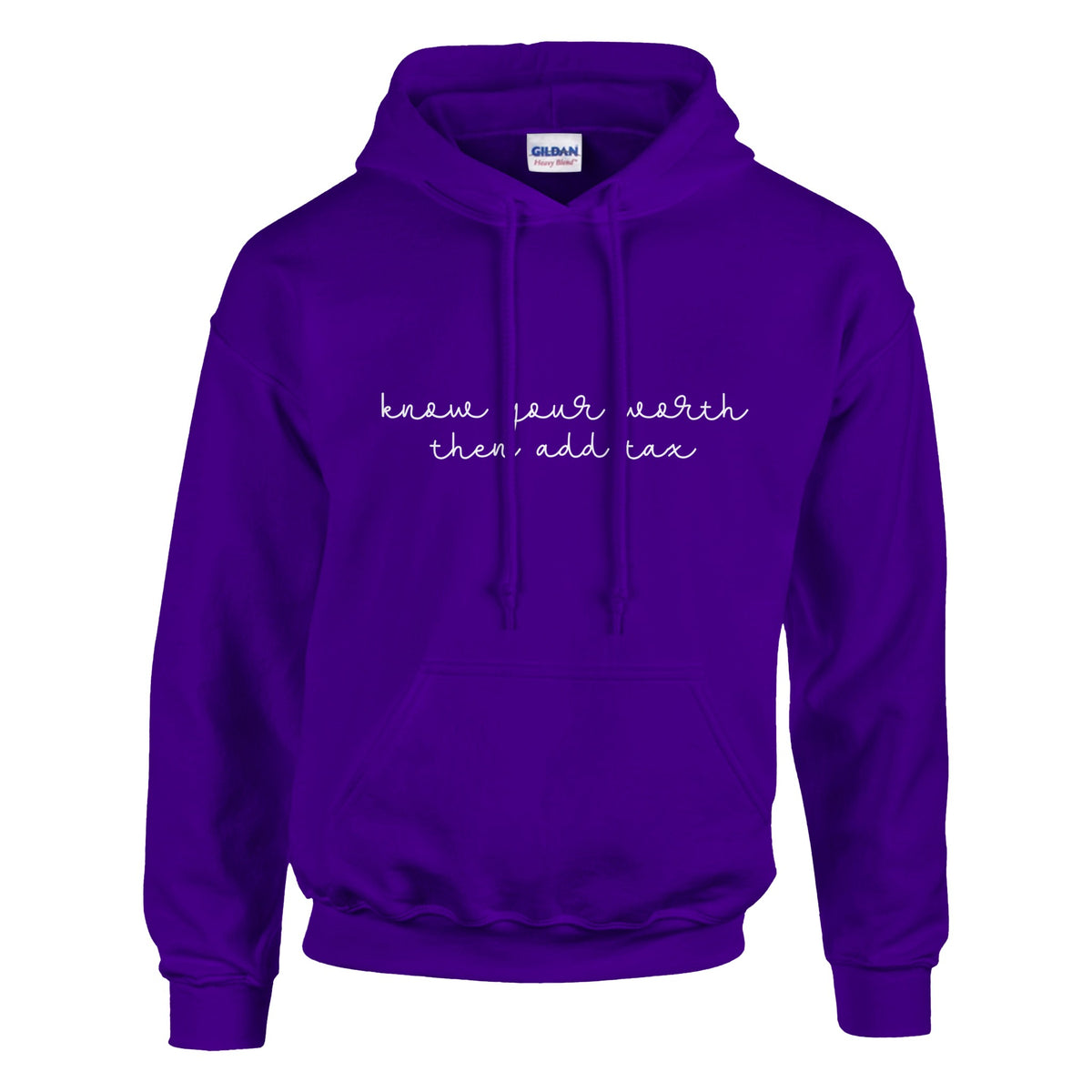 Empowerment in Every Stitch - Know Your Worth Hoodie - Purple - Hoodies