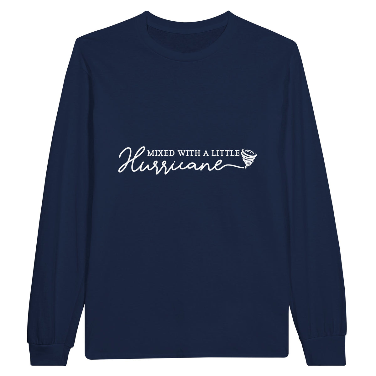 Hurricane Vibes - Bold Longsleeve Tee - Navy - Sweatshirt