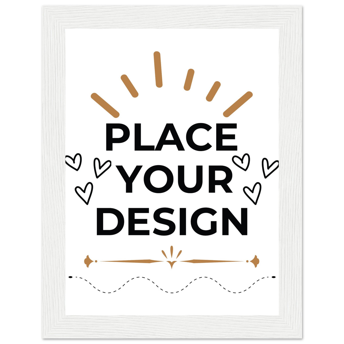 Perfectly Framed - Customizable Matte Paper Poster in Wooden Frame - 15x20 cm 6x8″ White frame - Paper Posters