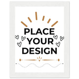 Perfectly Framed - Customizable Matte Paper Poster in Wooden Frame - 15x20 cm 6x8″ White frame - Paper Posters