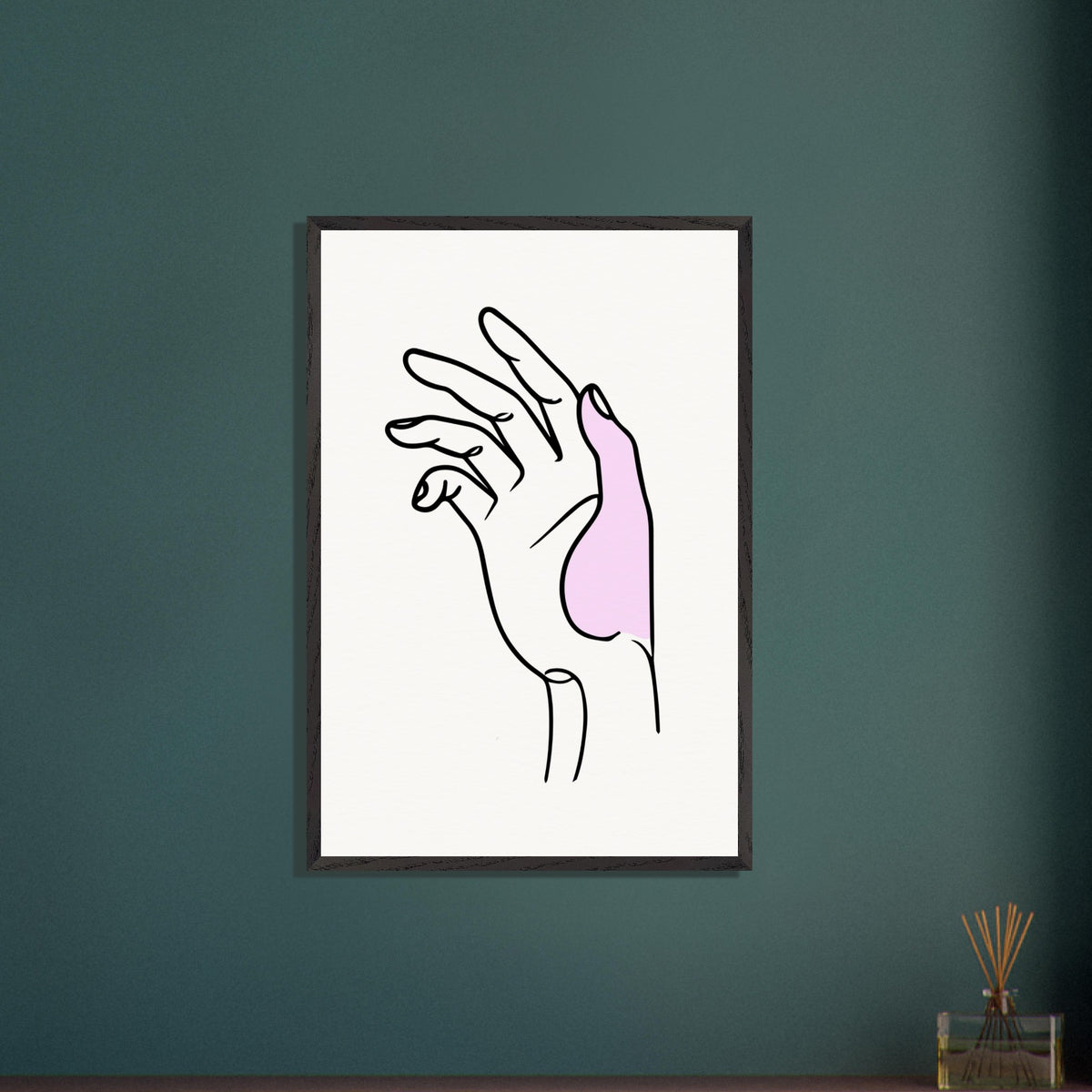 Gentle Expression - Hand Illustration in Premium Frame - - Wooden Framed Posters