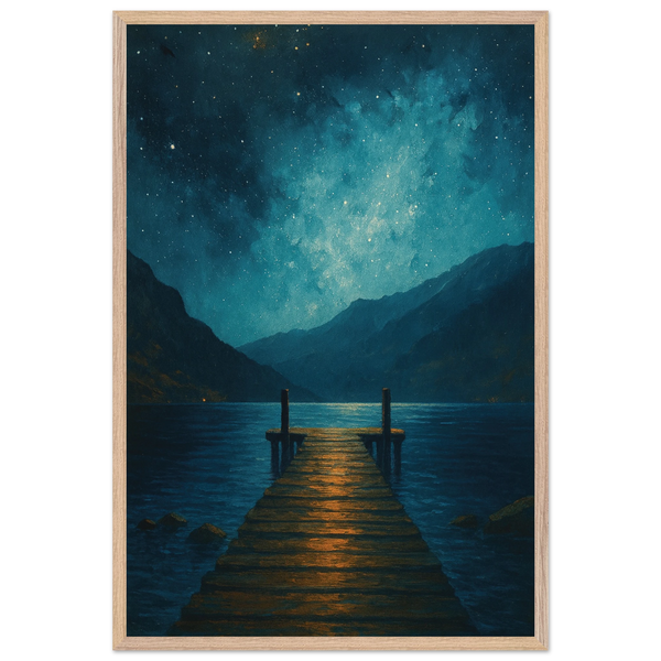 Whispers of the Night – Wooden Framed Poster Gift - Wood frame - Wooden Framed Posters